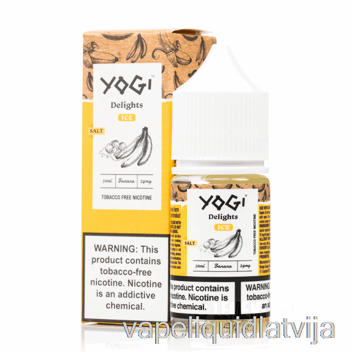 Banānu Ledus Sāļi - Jogas Prieki - 30ml 50mg Vape šķidrums